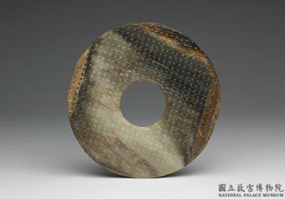 图片[2]-Jade bi disc with cloud scrolls pattern, Qijia culture (c. 2300-1600BCE)-China Archive